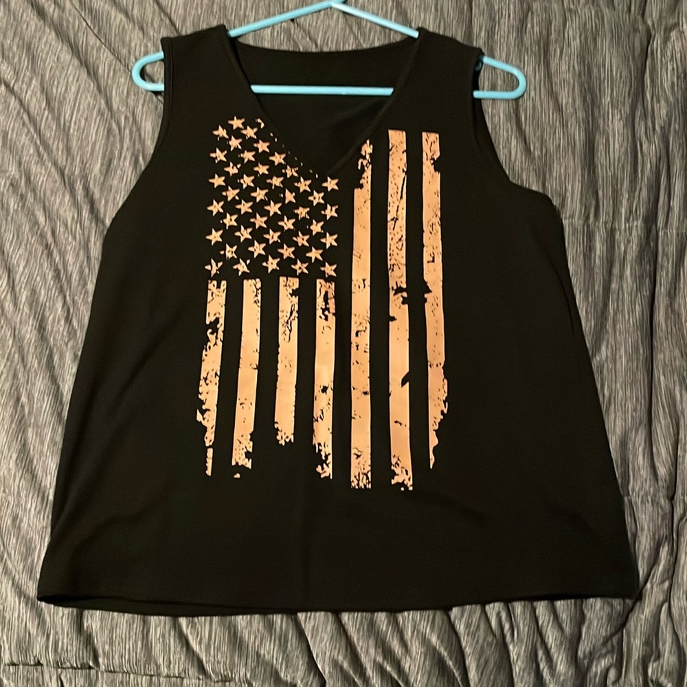 Women’s soft, black V-neck tank top